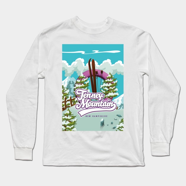 tenney mountain new hampshire ski logo Long Sleeve T-Shirt by nickemporium1